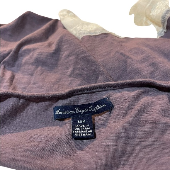 American Eagle Outfitters Purple Camisole with Cream Lace - Picture 8 of 8